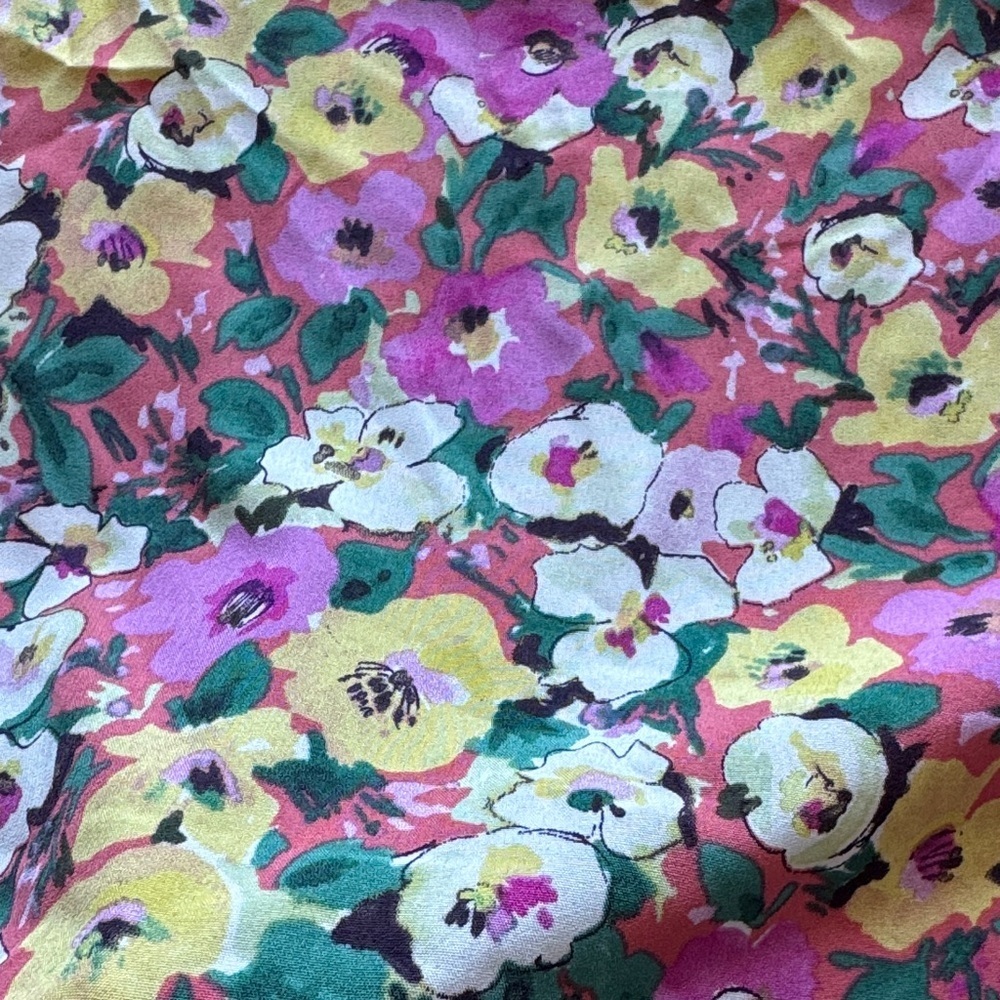SHEIN Pink Yellow White Floral Ruffle Sleeve Kids Dress - Picture 3 of 5